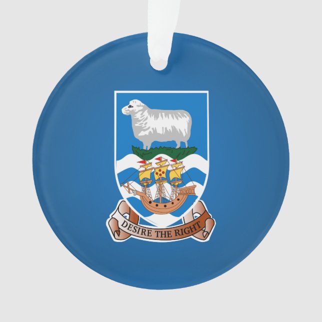Adorno Falkland Islander coat of arms (Anverso)