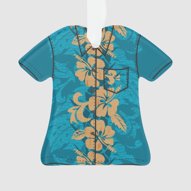 Adorno Falsa camisa de hawaiana hawaiana de madera del (Anverso)
