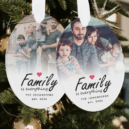 Adorno Familia con estilo moderno personalizado con 2 fot