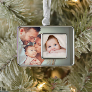 Adorno Familia de bebés primera foto de Navidad personal