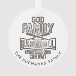 Adorno Familia de Dios Navidades de Béisbol