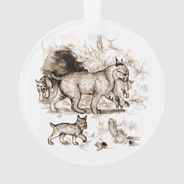 Adorno Familia de Linces Rojos (Reverso)