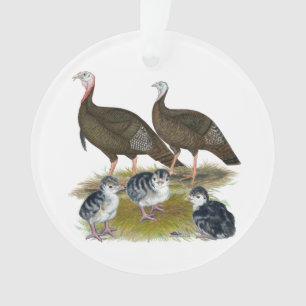 Adorno Familia de pavos salvajes del este
