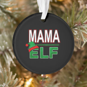 Adorno Familia Elf   Festividad de los Navidades Mama Elf