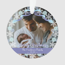 Familia Feliz Navidad Nombre de foto Luz Azul Púrp