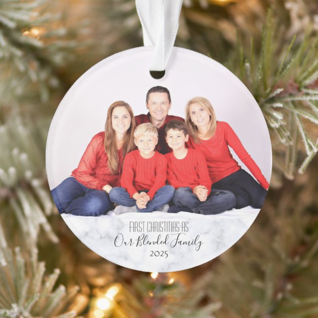 Adorno Familia mezclada 1Navidad Personalizada Año de la  (Árbol)