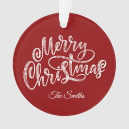 Adorno Familia personalizado saluda Feliz Navidad