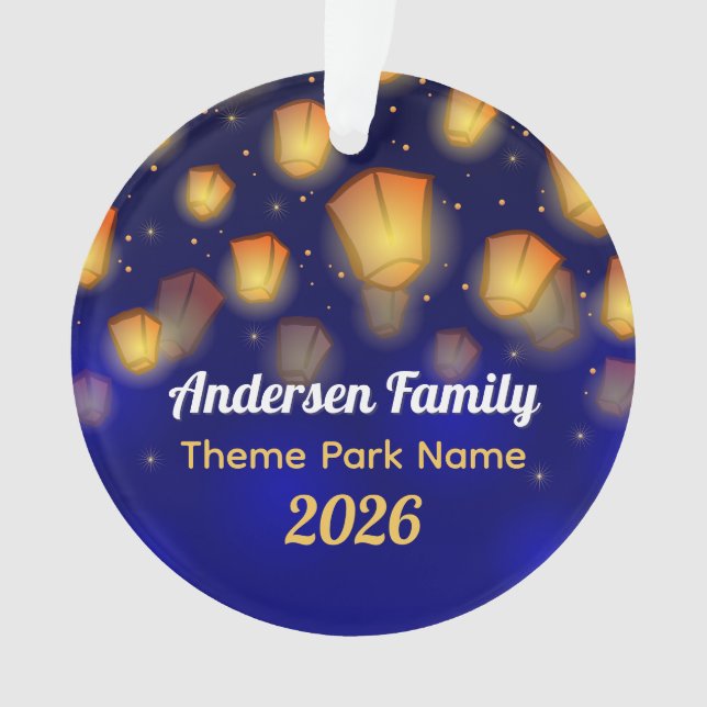 Adorno Family Floating Lanterns Vacation Tree (Anverso)