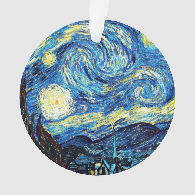 Adorno Famoso cuadro de Van Gogh, Noche Starry (Anverso)
