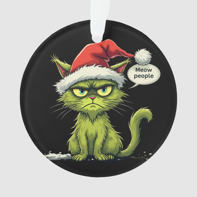 Adorno Famosos Navidades "Ew People" Meowy Cat Amantes (Anverso)