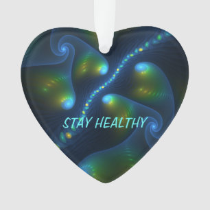 Adorno Fantasía Resumen Texto fractal verde azul