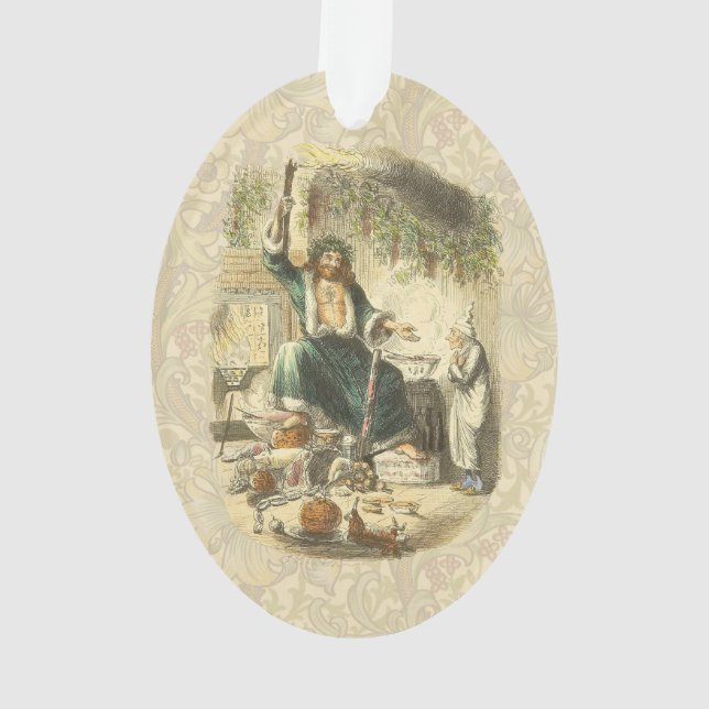 Adorno Fantasma de la Navidad Presente Scrooge (Reverso)
