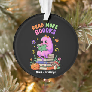 Adorno Fantasma lindo "Leer más libros" Funny Halloween