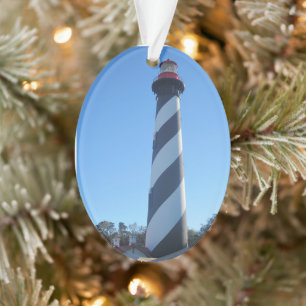 Adorno Faro de St Augstine en un Navidad