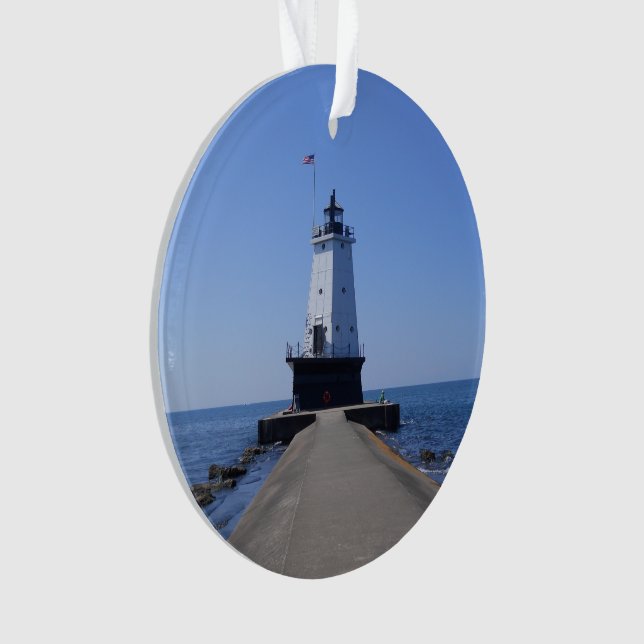 Adorno Faro North Pierhead, Ludington, MI Acrílico (Anverso)