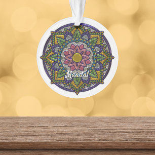 Adorno Faux Enamel Mandala Monogrammed