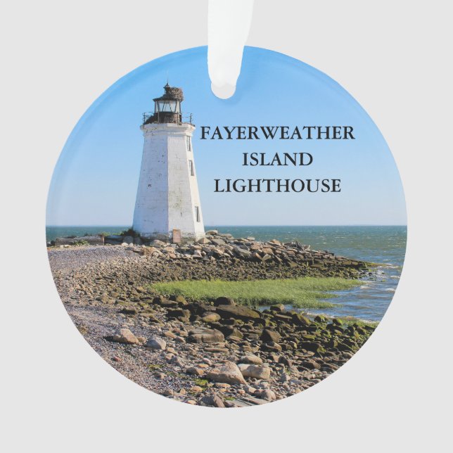 Adorno Fayerweather Island Faro CT Ornament (Anverso)