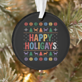 Adorno Felices Holigays Navidad Arcoíris Gay LGBTQ Navida