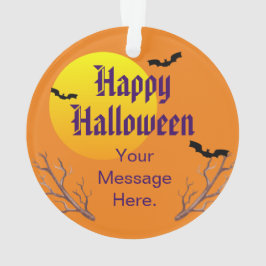 Adorno Felices Murciélagos De Halloween Y La Luna