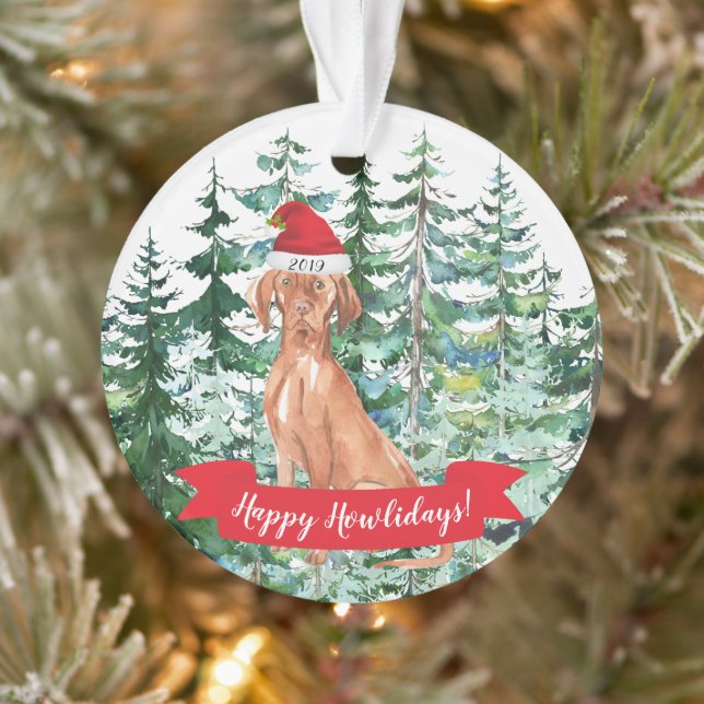 Adorno Felices Navidades húngaros Vizsla (Árbol)