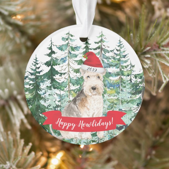 Adorno Felices Navidades Lakeland Terrier (Árbol)