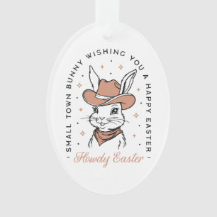 Adorno Felices Pascuas vaquero conejo occidental deseos p