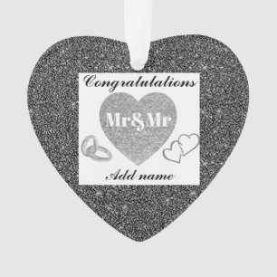 Adorno Felicidades personalizadas regalo ornamental mr&mr