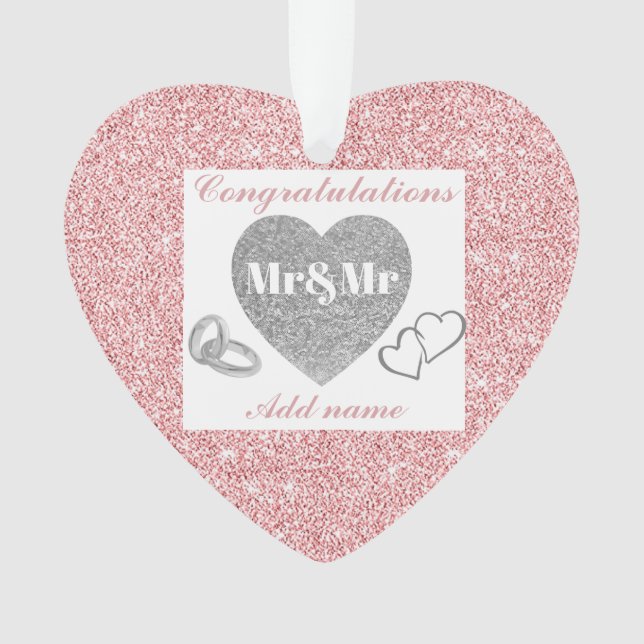 Adorno Felicidades personalizadas regalo ornamental mr&mr (Anverso)