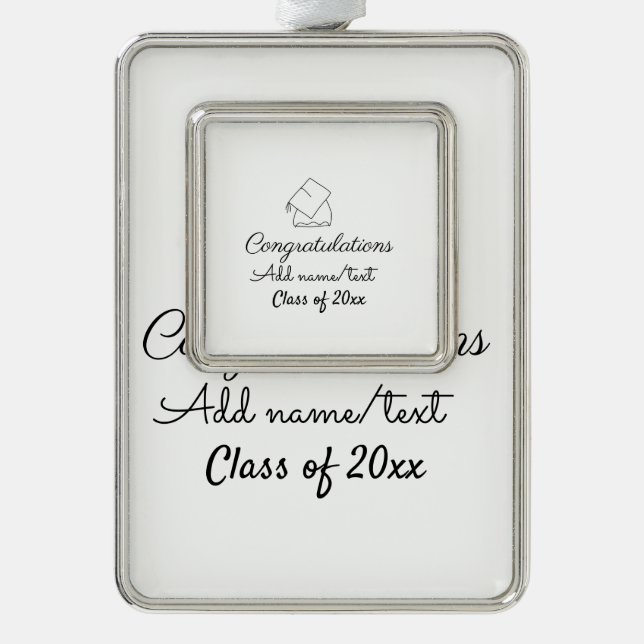 Adorno Felicitaciones graduación agregar nombre de clase  (Anverso)