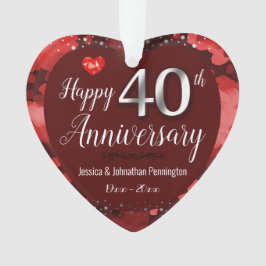 Adorno Feliz 40° aniversario Boda