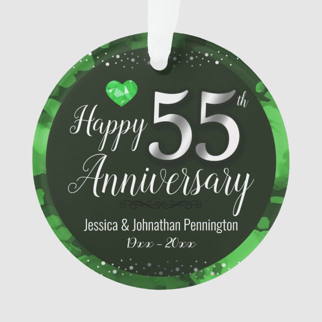 Adorno Feliz 55° aniversario Boda (Anverso)