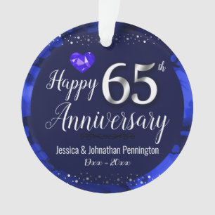 Adorno Feliz 65° Aniversario Boda