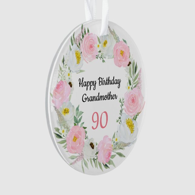 Adorno Feliz 90° cumpleaños, abuela (Anverso)