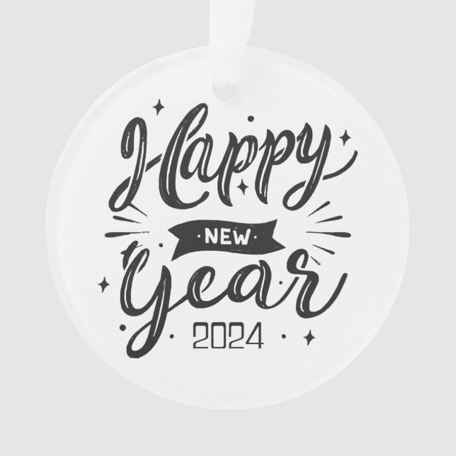 Adorno Feliz año nuevo 2024 (Anverso)