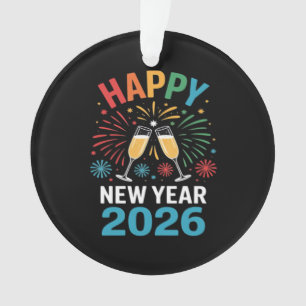 Adorno Feliz Año Nuevo 2026 Fiesta Divertida Nochevieja 2