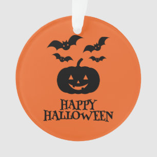 Adorno Feliz Bate de Calabaza de Halloween Mínimo