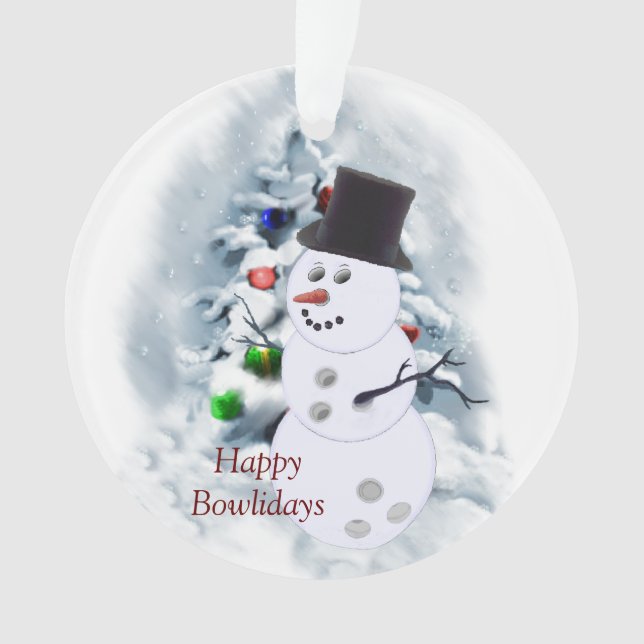 Adorno Feliz Bowlidays Snowman (Anverso)