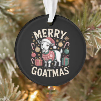 Adorno Feliz Cabra Navidad Goat Xmas Sombrero Suéter Feo