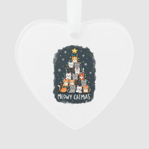 Adorno Feliz Catmas Gatos Navidad Árbol Navideño Chicas C