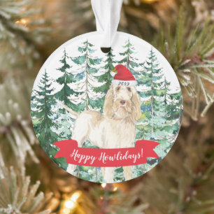 Adorno Feliz Cómo lidias Spinone Italiano Perro Navidad