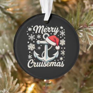 Adorno Feliz Crucero de Navidad Ancla Santa Sombrero Navi