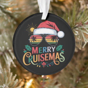 Adorno Feliz Crucero Navidad 2024 Santa Reno Ciervo