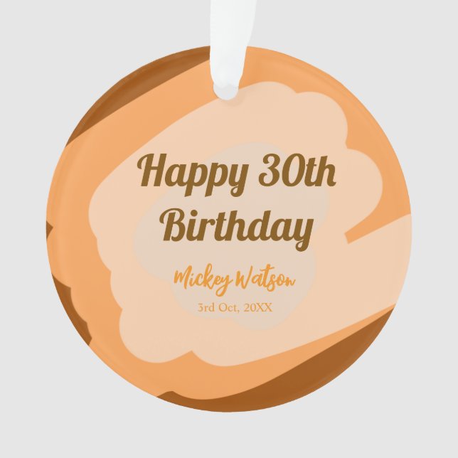 Adorno Feliz cumpleaños 30 rústico madera Halloween otoño (Anverso)