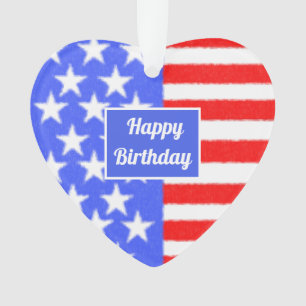 Adorno Feliz cumpleaños a Estados Unidos