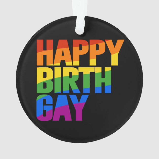 Adorno Feliz Cumpleaños Gay (Reverso)