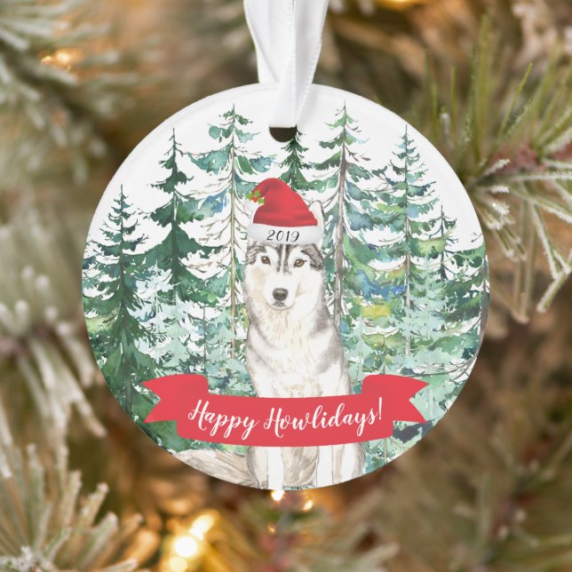 Adorno Feliz cumpleaños, Navidades siberianos de Husky Do (Árbol)