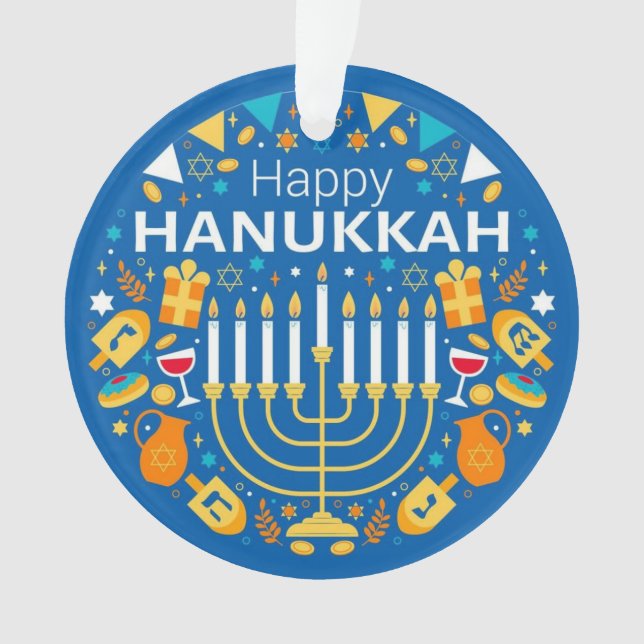 Adorno Feliz Día de Hanukkah (Anverso)