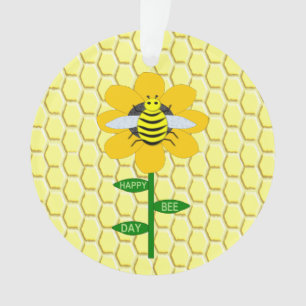 Adorno Feliz Día de las Abejas Cumpleaños Bumblebee