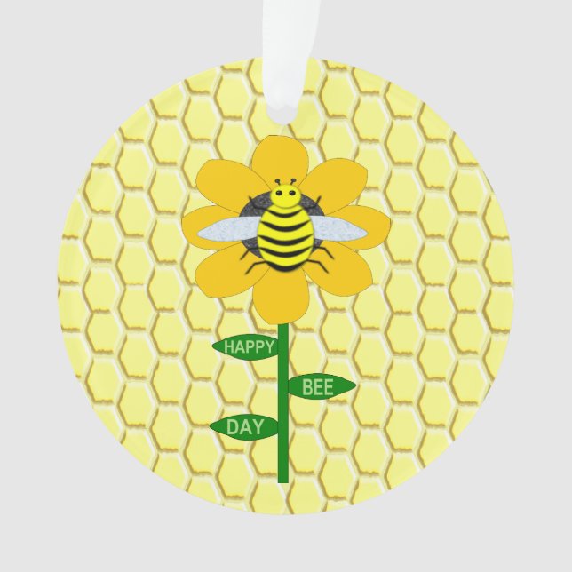 Adorno Feliz Día de las Abejas Cumpleaños Bumblebee (Anverso)