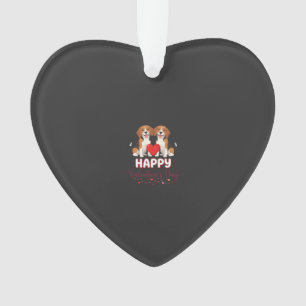 Adorno Feliz día de San Valentín pareja de Beagle